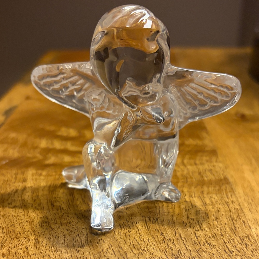 Baccarat Crystal Angel Figurine Cherub